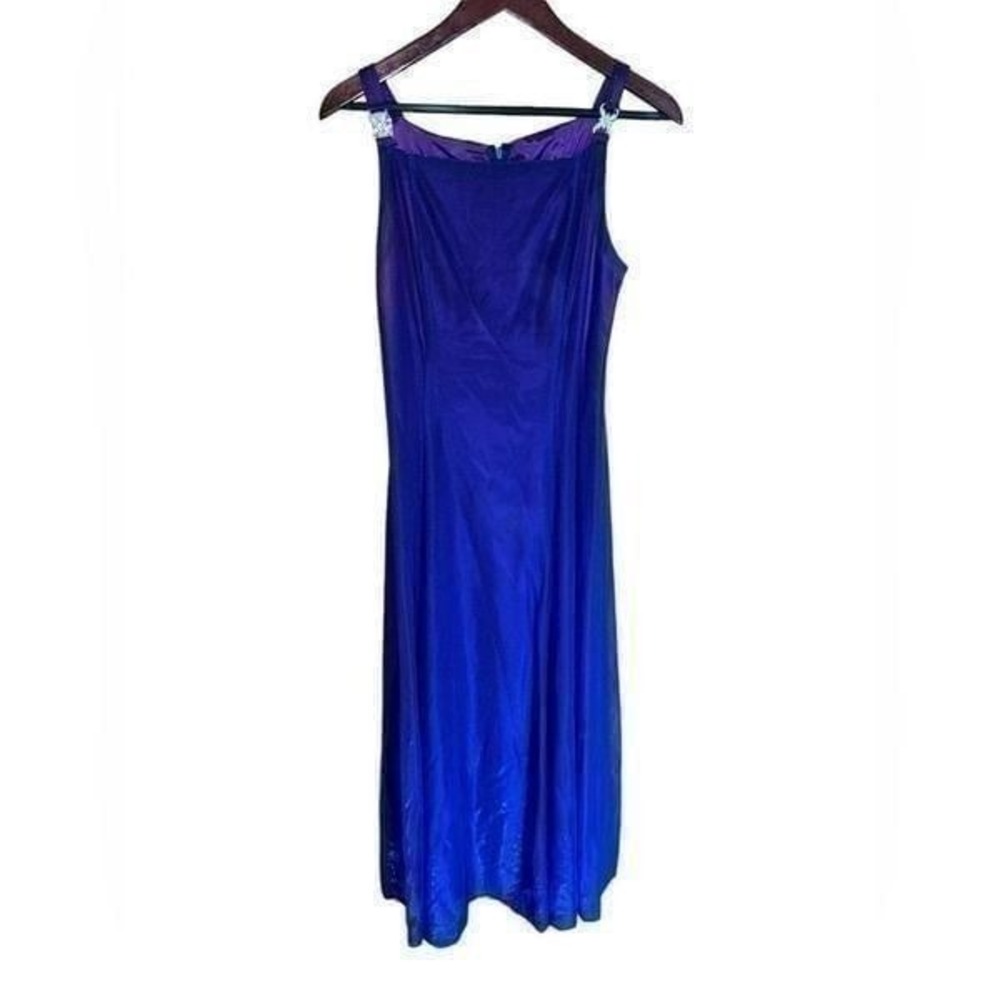 Vintage 90's Betsy & Adam‎ maxi prom dress with rhinestone strap detail size 5-6
